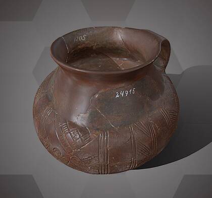 Picture of the 3D model of a ceramic vessel