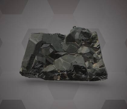 Picture of the 3D model of an augite