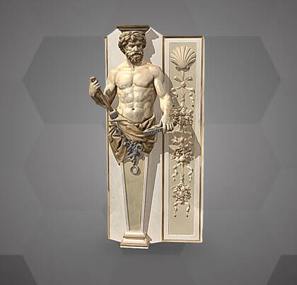 Image of the 3D Model of a male Figure embodying the element "Iron"