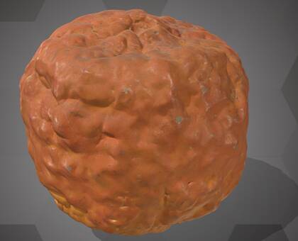 Picture of the 3D model of an orange (NHMW-AFW-DING-0046-005)