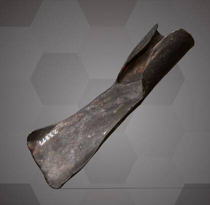 Picture of 3D model of an iron hatchet