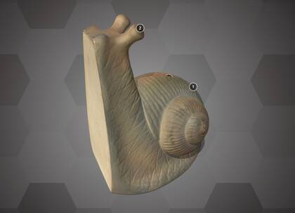 Image of the 3D Model of a Snail Bookend