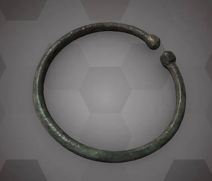 Picture of the 3D model of bronze bracelet 1