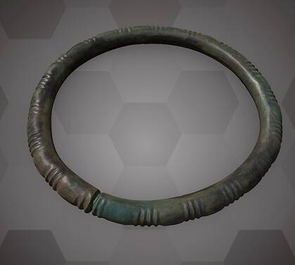 Picture of the 3D model of the bronze bracelet