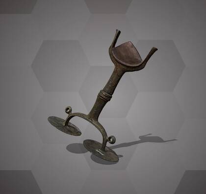 Picture of the 3D model of a dagger hilt