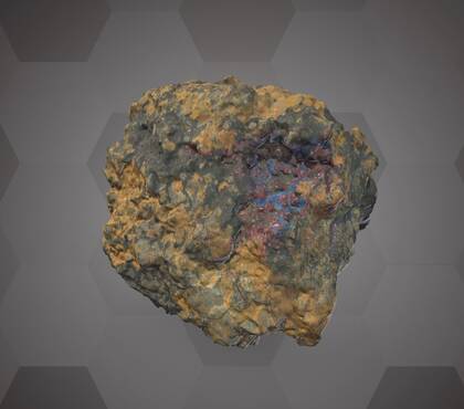 Picture of the 3D model of an erythrite