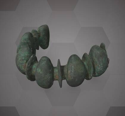 Picture of the 3D model of bronze bracelet 1