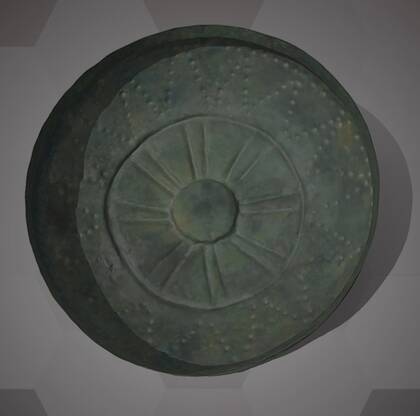 Picture of a 3D model of a bronze bowl