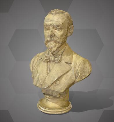 3D model of a bust of Jakob Eduard Polak