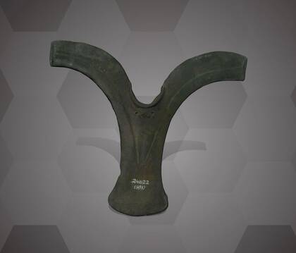 Picture of the 3D model of a bronze chape