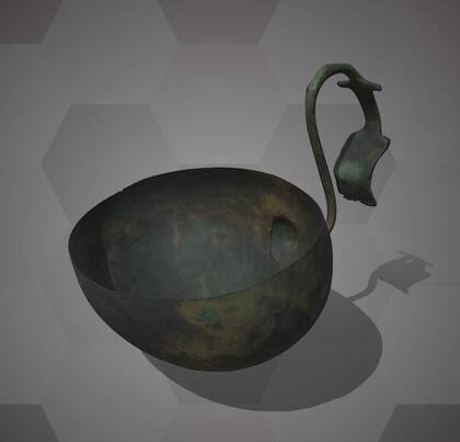 Picture of the 3D model of the bronze cup