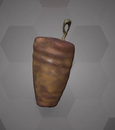 Picture of a 3D model of an amber bead pendant