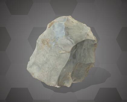 Picture of 3D scan of a core from layer 9 of the Willendorf II site