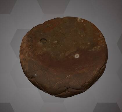 Picture of the 3D model of clay plate 1