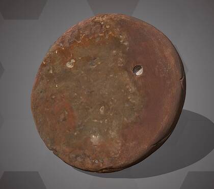 Picture of the 3D model of clay plate 2