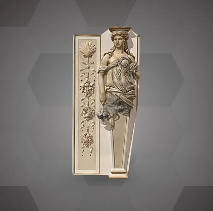 Image of the 3D Model of a female Figure embodying the element "Silver"