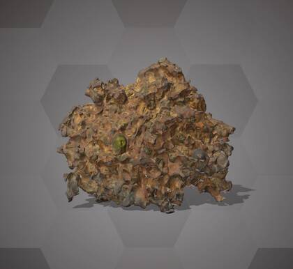 Picture of the 3D model of the Krasnojarsk  meteorite