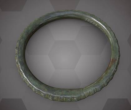 Picture of the 3D model of bronze arm ring 2