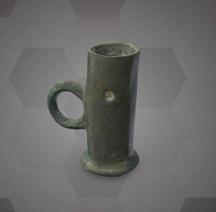 Picture of the 3D model of a bronze spout