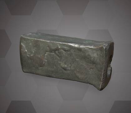 Picture of the 3D model of a bronze anvil