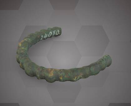 Picture of the 3D model of bronze bracelet 1