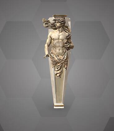 Image of the 3D Model of a male Figure embodying "Air"