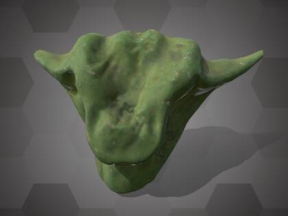 Picture of 3D model of a water caltrop fruit model (NHMW-AFW-DING-0046-120)