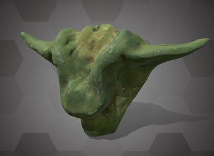 Picture of 3D model of a water caltrop fruit model (NHMW-AFW-DING-0046-122)