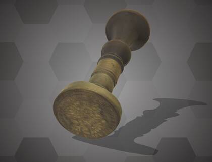 Picture of 3D model of a seal stamp of the Court Cabinet of Natural Objects