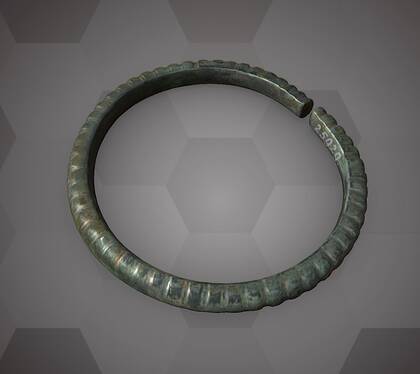 Picture of the 3D model of the bronze bracelet