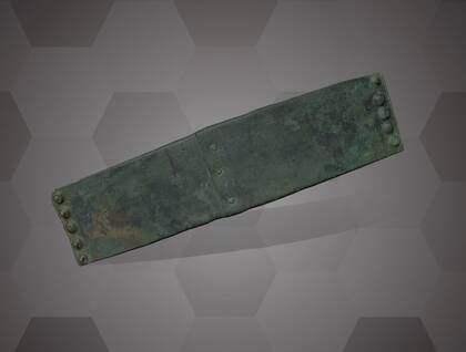 Picture of the 3D model of a bronze belt plate