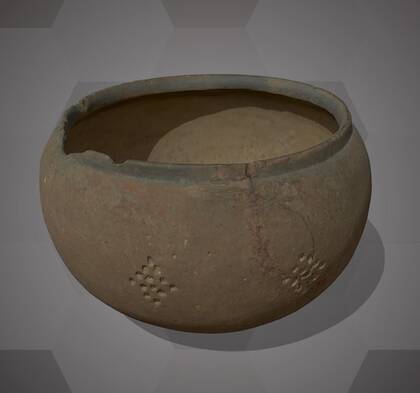 Picture of the 3D model of a ceramic vessel