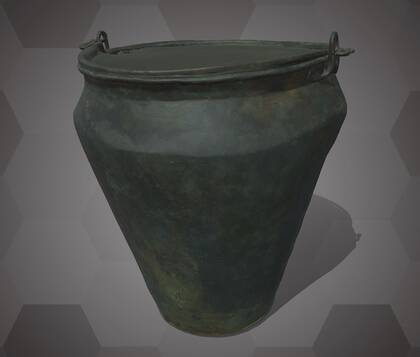 Picture of the 3D model of a bronze vessel