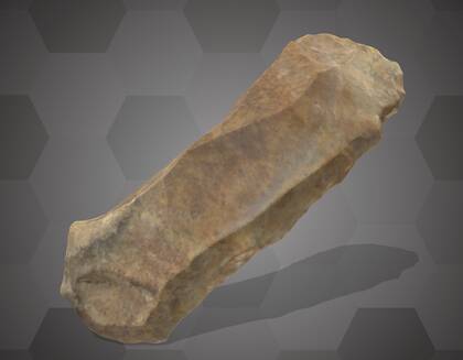 Picture of 3D model of an endscraper from layer 9 of the Willendorf II site